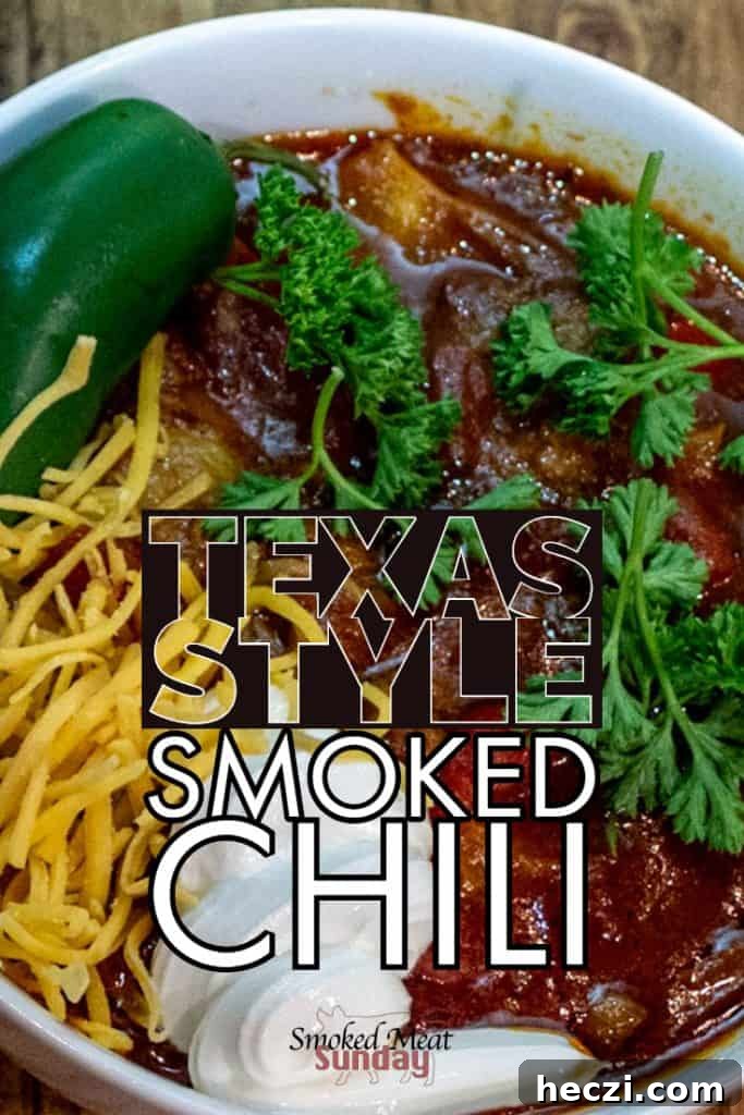 Authentic Texas-Style Smoked Chili Recipe 2 Have you ever made texas style chili? It's easy to make, and the smoked chuck roast really adds to the flavor of this recipe. #smokedchuckroast #smokedmeats #smokedchili #chilirecipe Dutch Oven Cast Iron Skillet