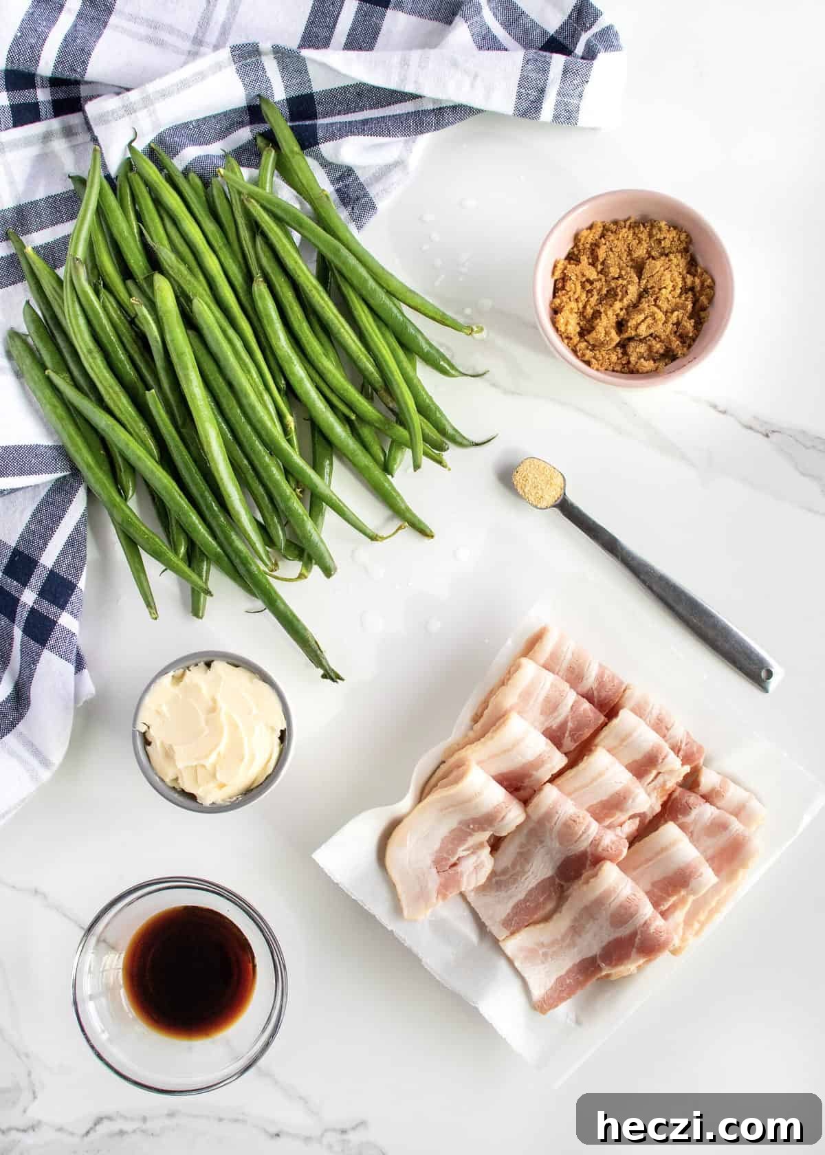 Caramelized Green Bean Bundles with Bacon and Almonds 5 Green Bean Bundles by The BakerMama