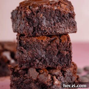 A stack of gluten free brownies.