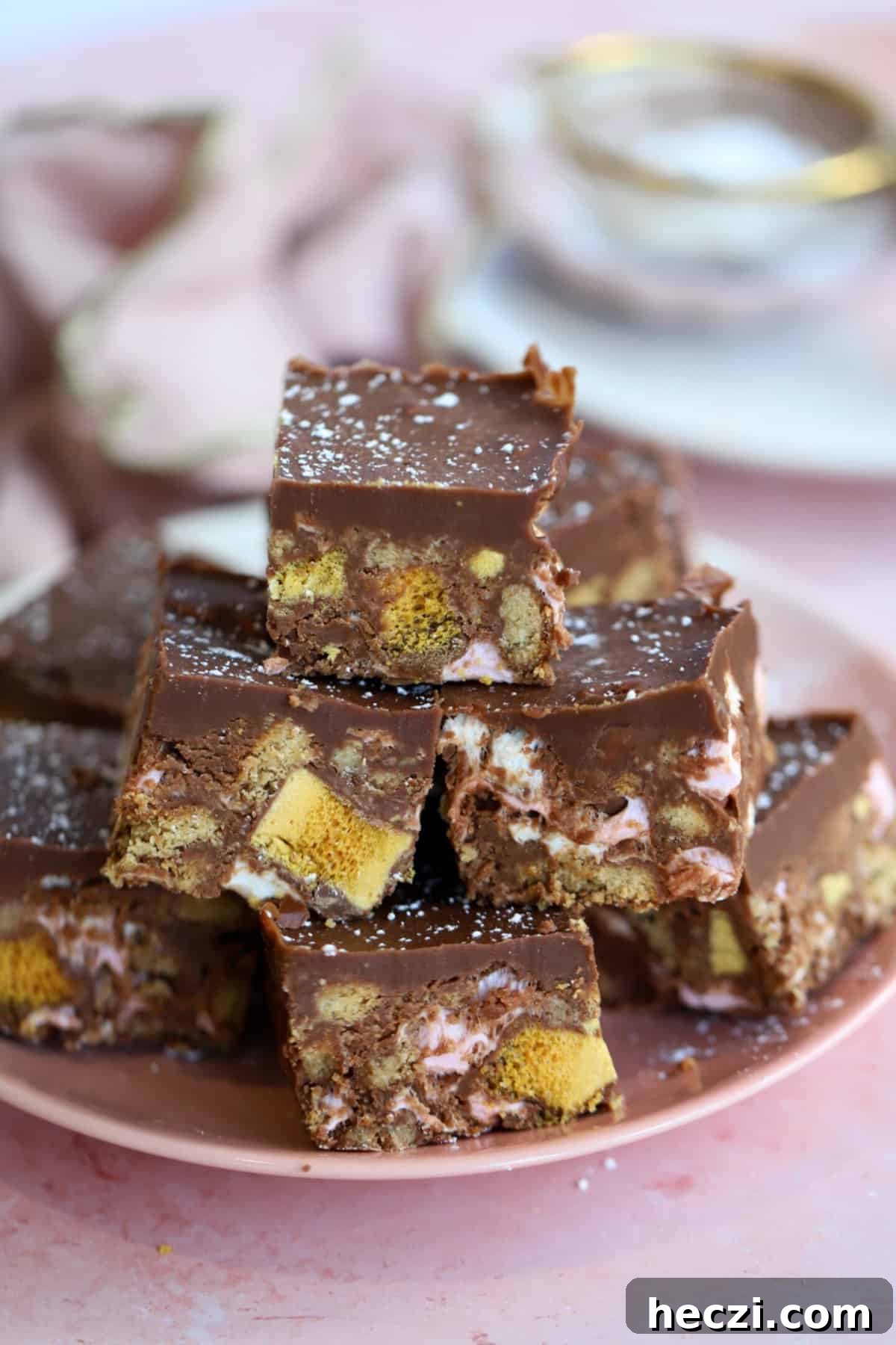 Gluten-Free Rocky Road Brownies Recipe 4 A plate of gluten free rocky roads.