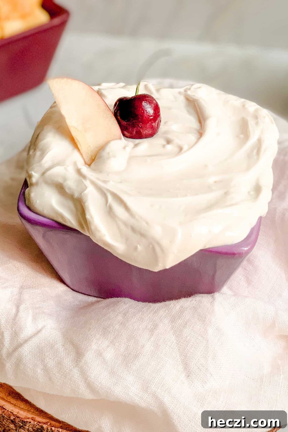 Bowl of Simple Creamy Dip for Fruit