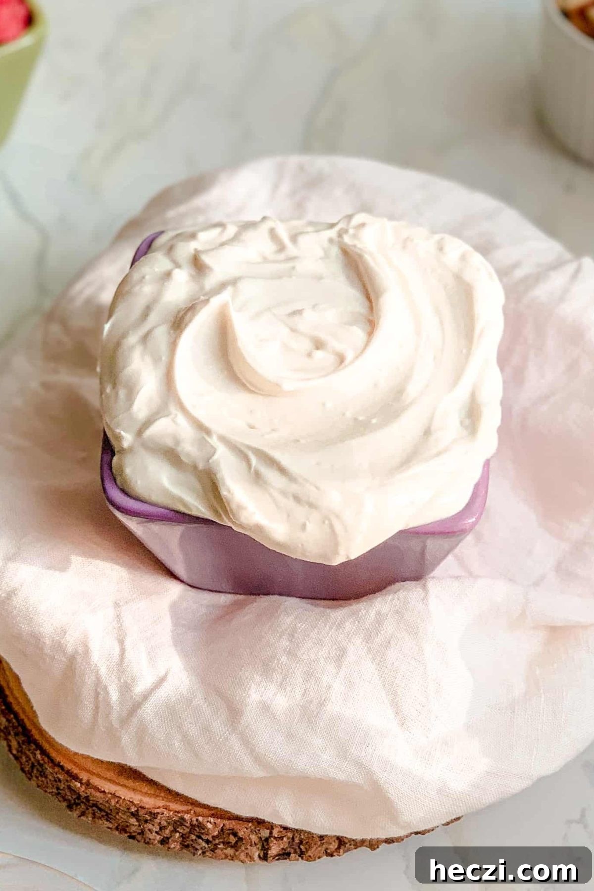 Bowl of Simple Creamy Dip for Fruit