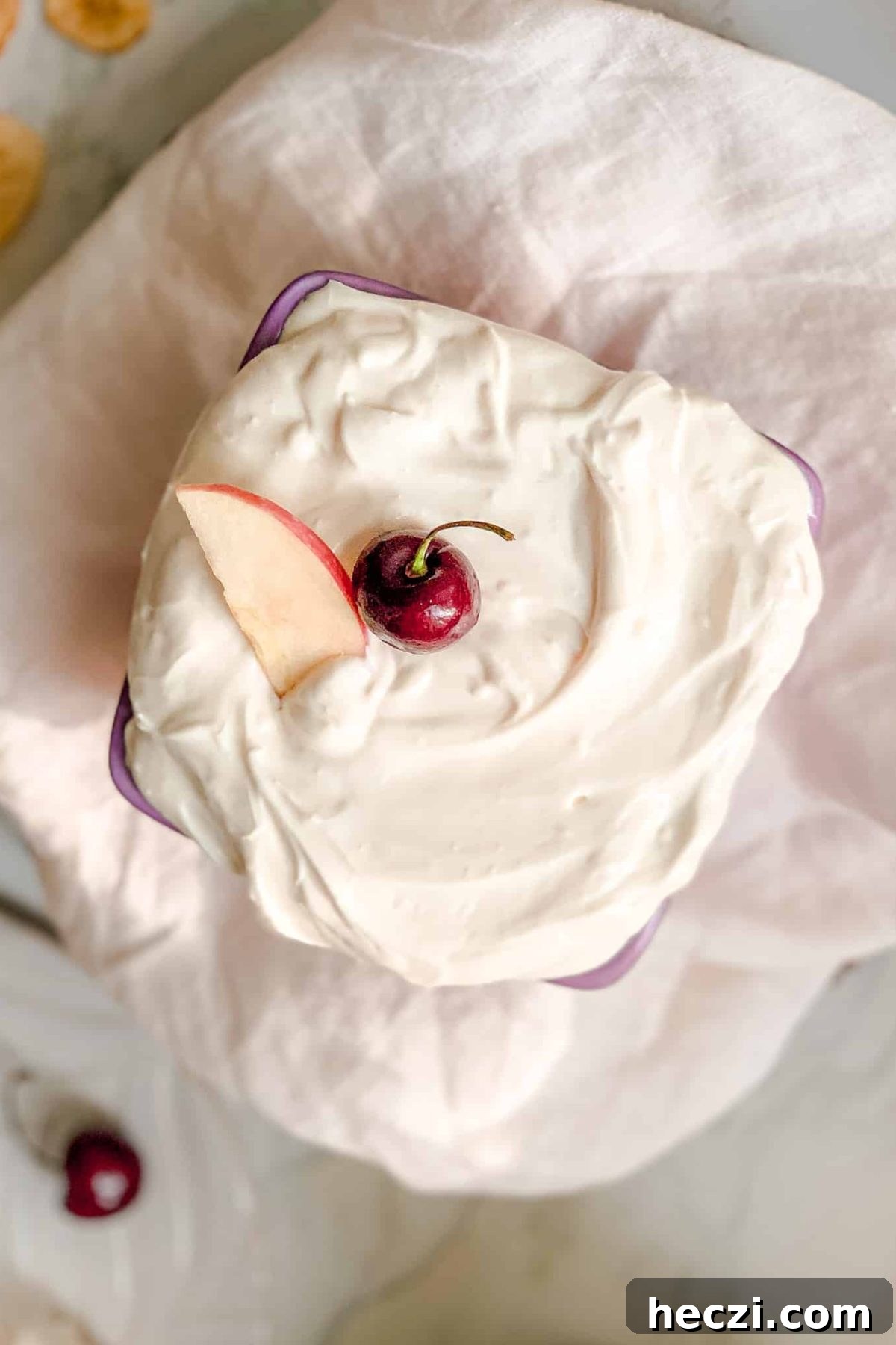 Bowl of Simple Creamy Dip for Fruit