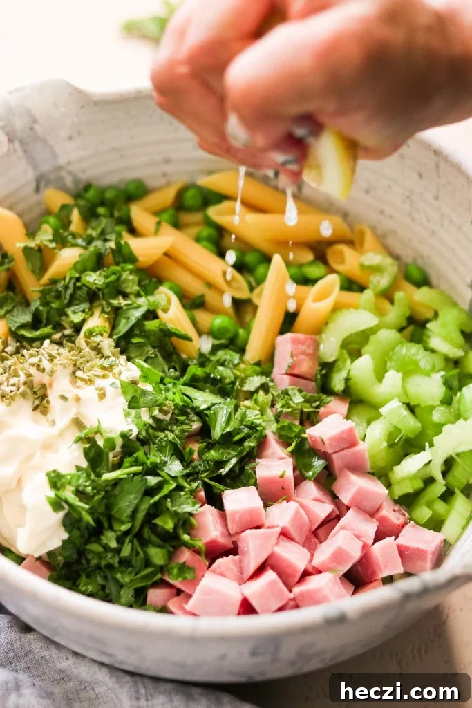 Ingredients for easy paleo pasta salad 