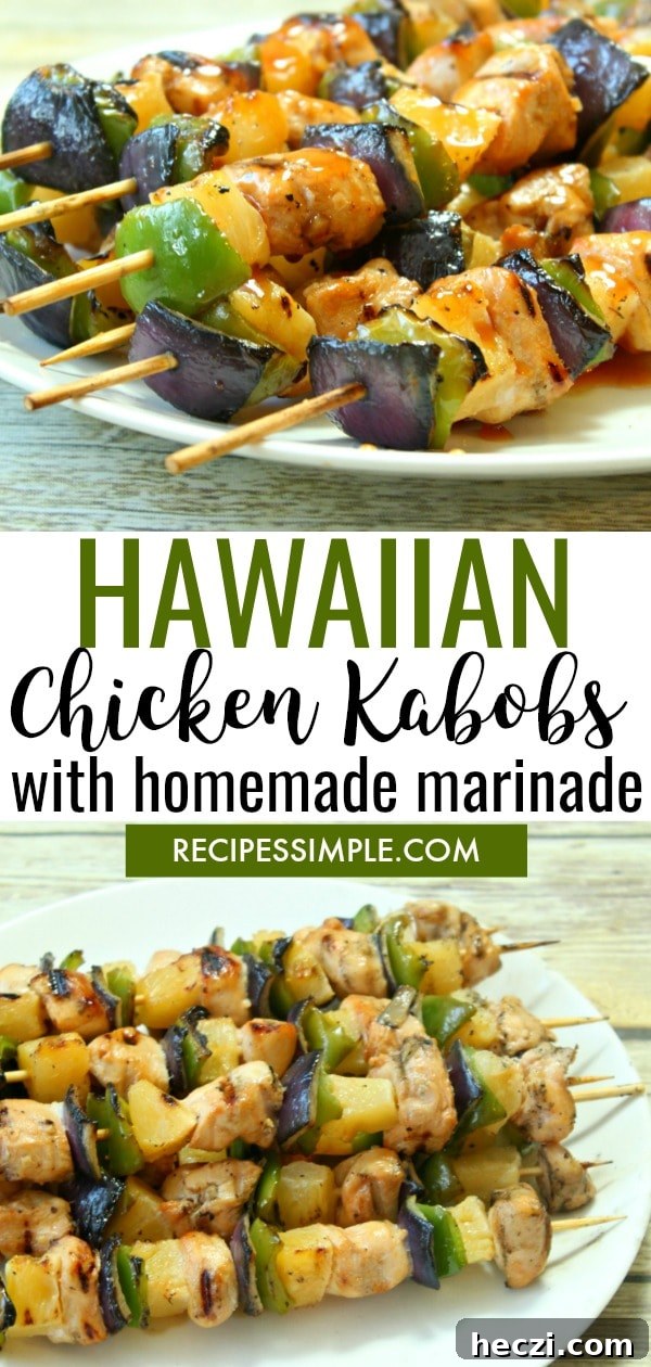 Hawaiian Chicken Kabobs with Pineapple Glaze — Grilled Recipe 6 Hawaiian Chicken Skewers