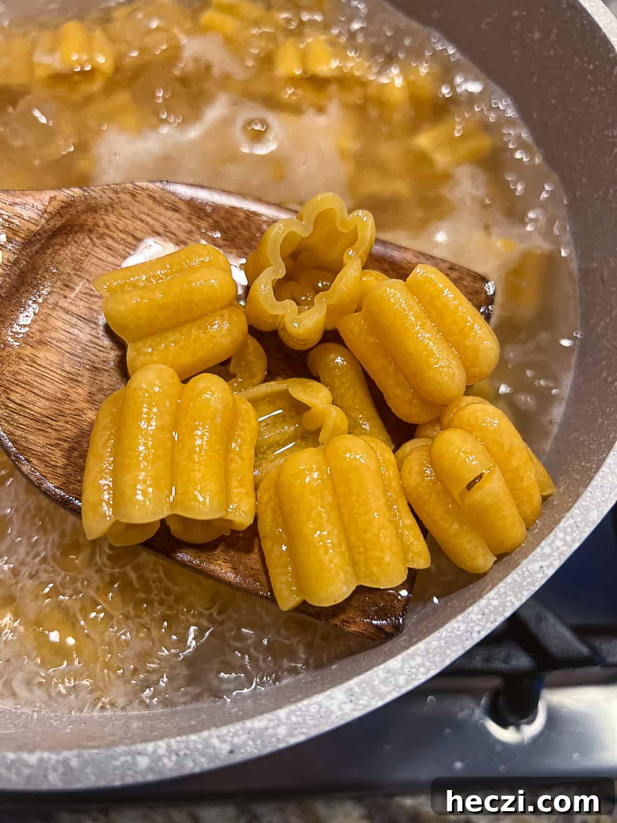 Butternut Squash Pasta with Brown Butter Sage Sauce 7 Boiling butternut squash pasta