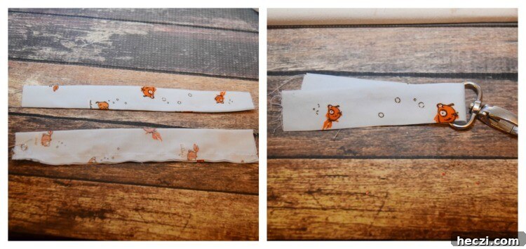 DIY Snappy Wipes Pouch Tutorial: Sew a Portable Wipes Holder 7 Swivel hook piece