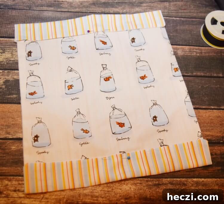 DIY Snappy Wipes Pouch Tutorial: Sew a Portable Wipes Holder 8 Measure the casing for the tape measure.