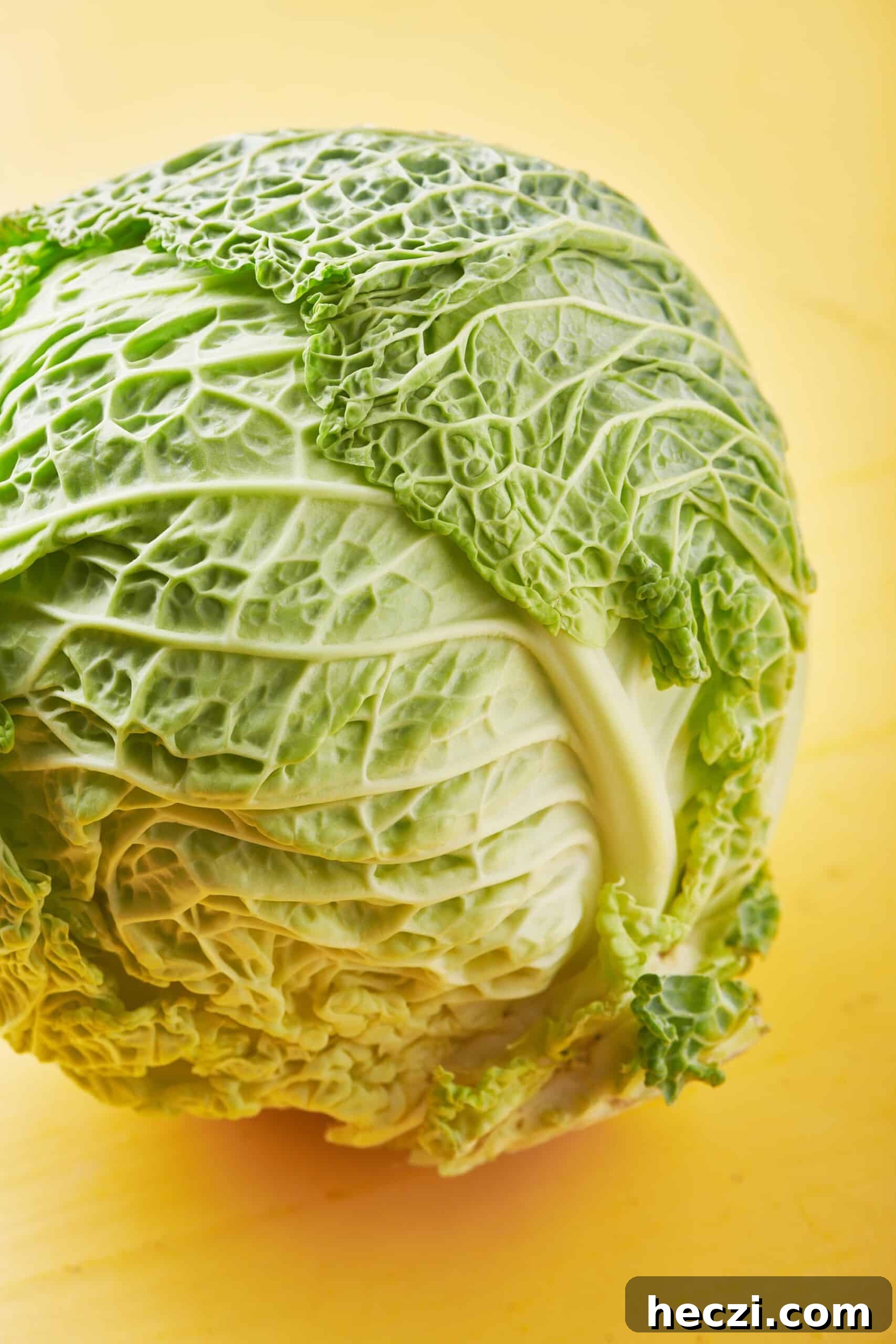 How to Cook Cabbage: Simple Recipes and Perfect Techniques 2 Head of cabbage on a yellow surface.