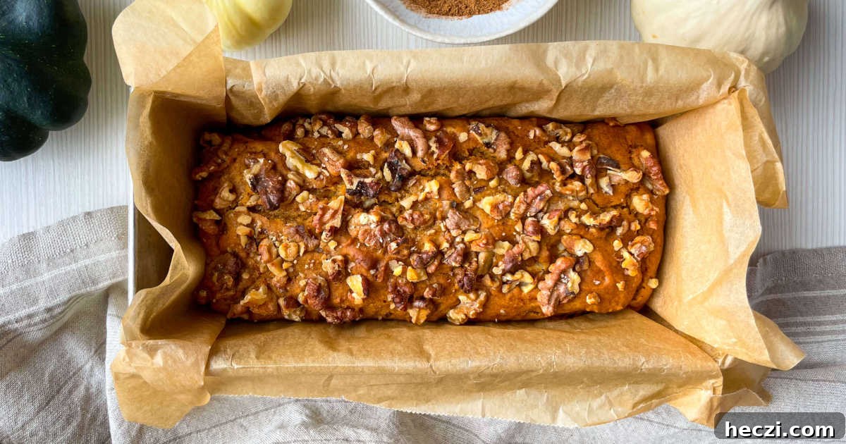 coffee walnut pumpkin bread loaf