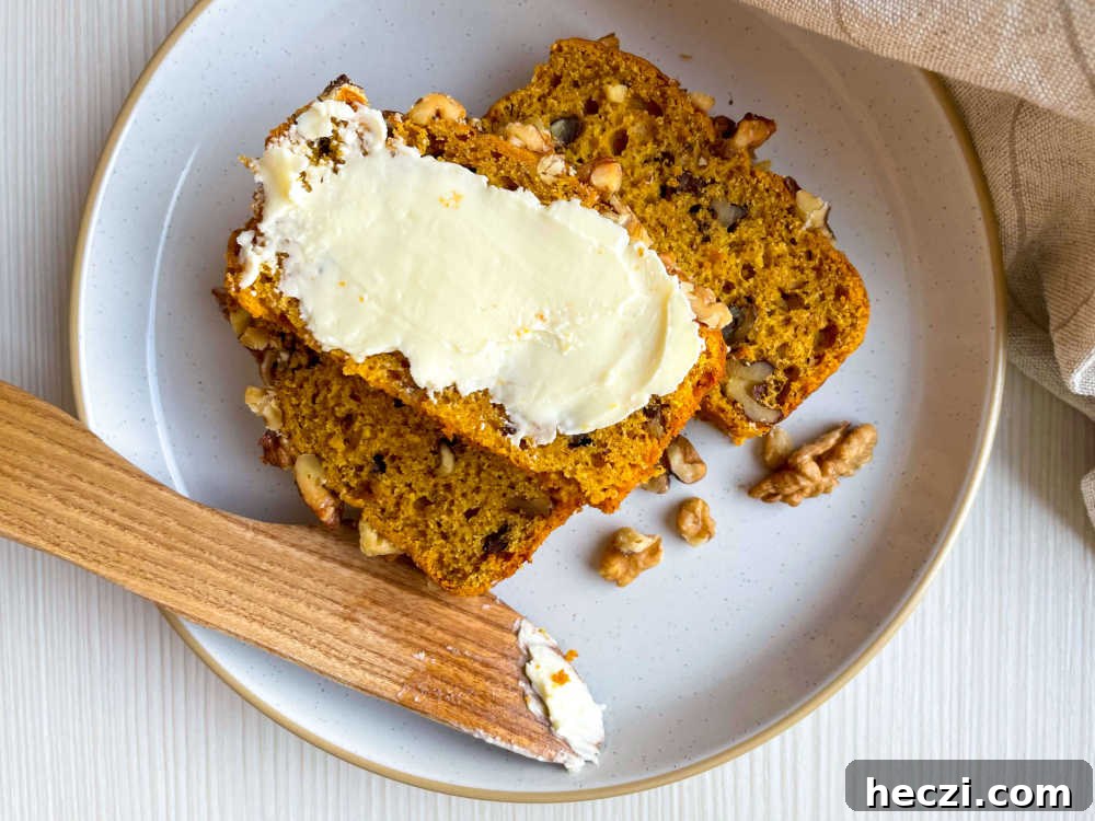 buttered walnut pumpkin bread