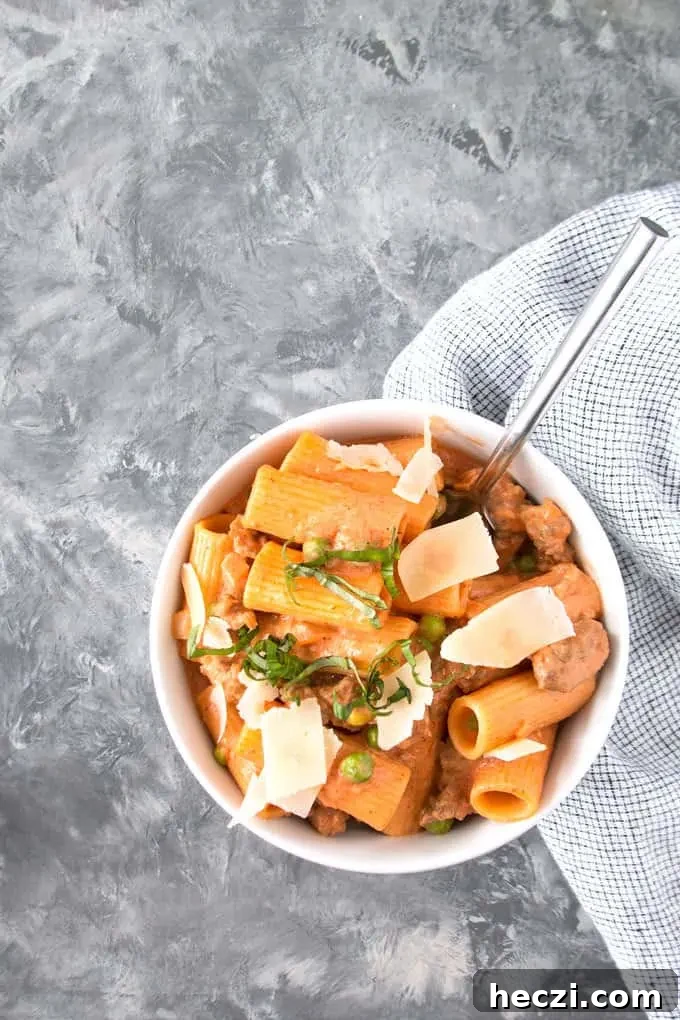 Rustic Sausage Rigatoni with Creamy Tomato Sauce 11 picture of country style rigatoni