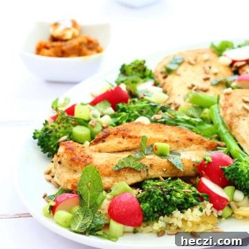 Jamie Oliver's chicken broccoli and bulgur wheat salad