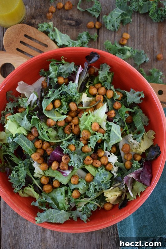 Crispy Roasted Chickpea and Kale Salad with Lemon Tahini Dressing 3 img 2793 2
