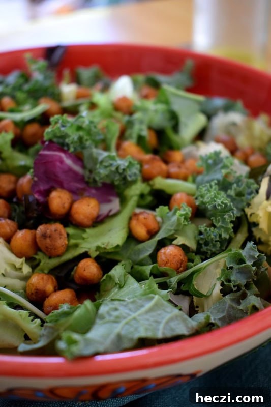 Crispy Roasted Chickpea and Kale Salad with Lemon Tahini Dressing 4 img 2793 3