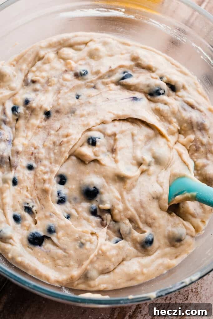 Blueberry Coffee Cake Recipe with Streusel Crumbs 5 A bowl of the blueberry batter.