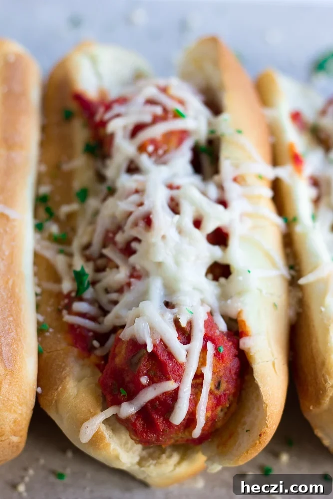 Oven-Baked Vegan Meatball Subs Recipe for Perfect Sandwiches 6 close up of vegan meatball sub