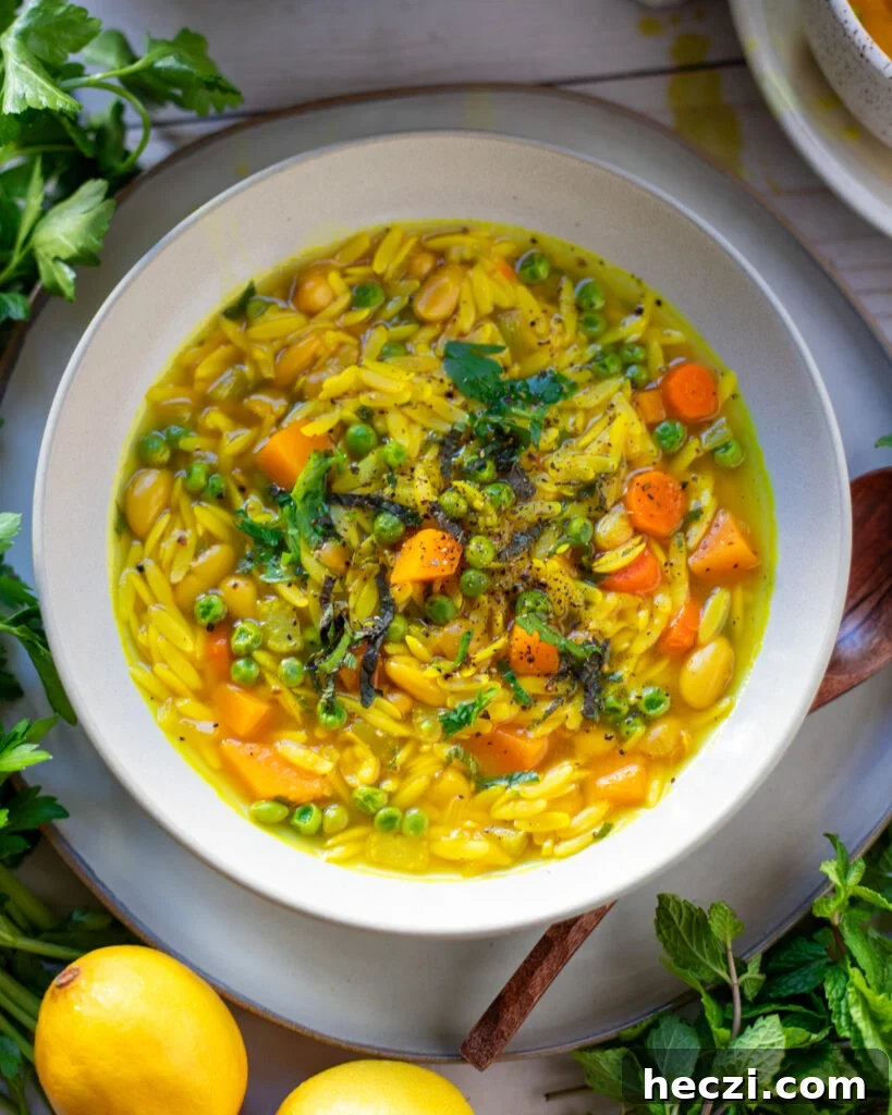 Lemon Orzo Soup
