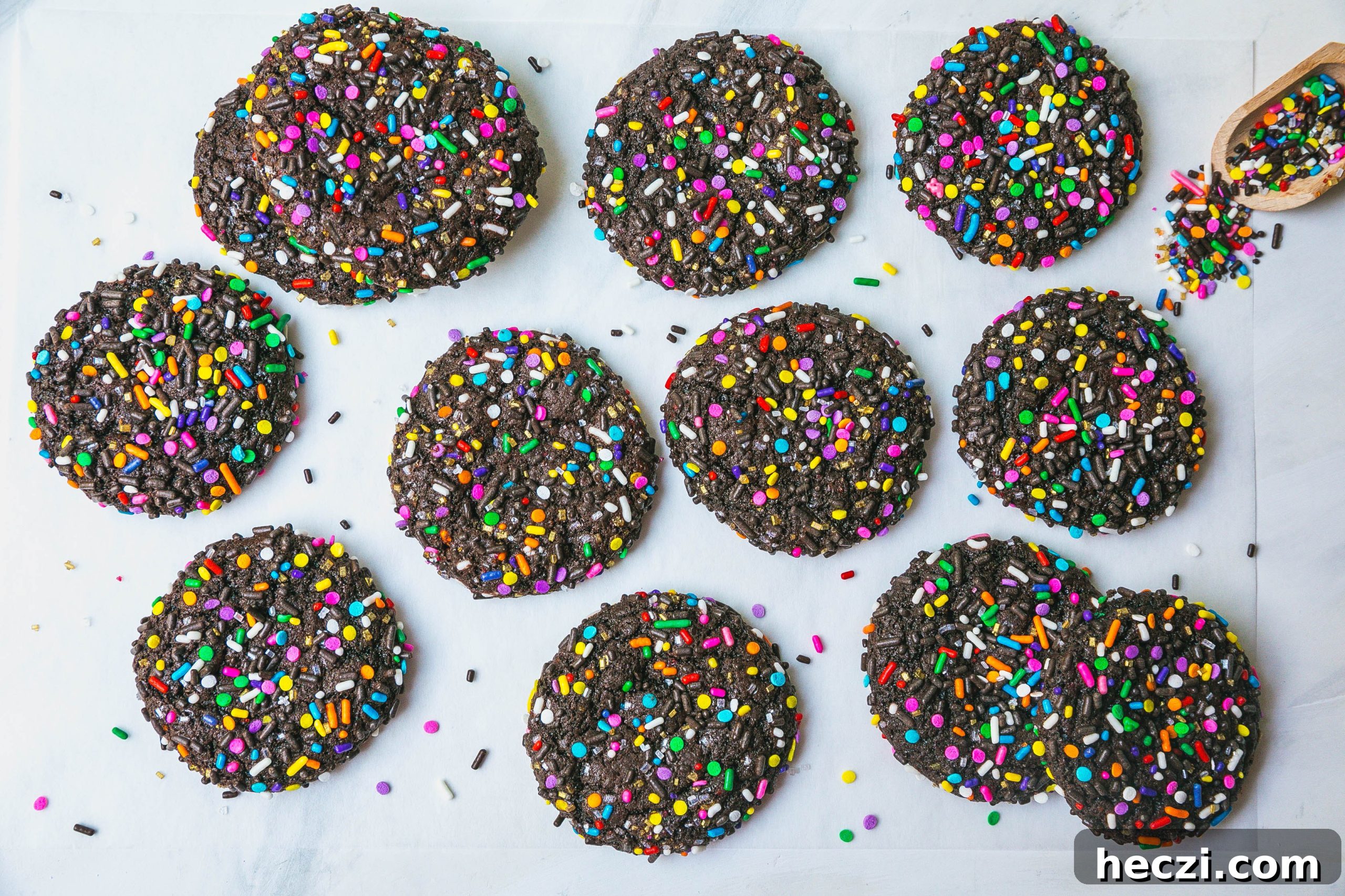 Chocolate Crinkle Cookies with Rainbow Sprinkles: Soft & Fudgy 12 img 34352 10 scaled