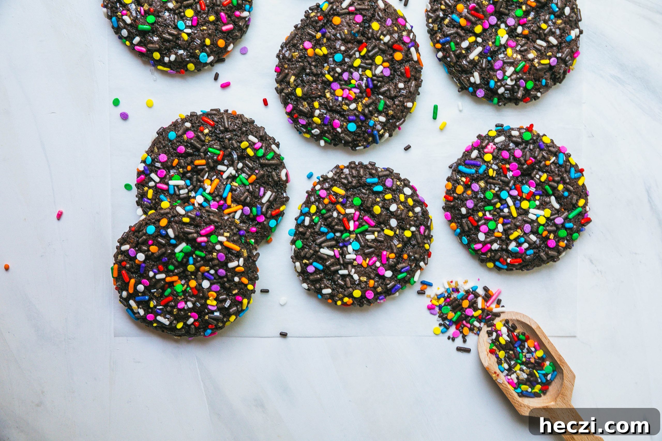 Chocolate Crinkle Cookies with Rainbow Sprinkles: Soft & Fudgy 4 img 34352 3 scaled