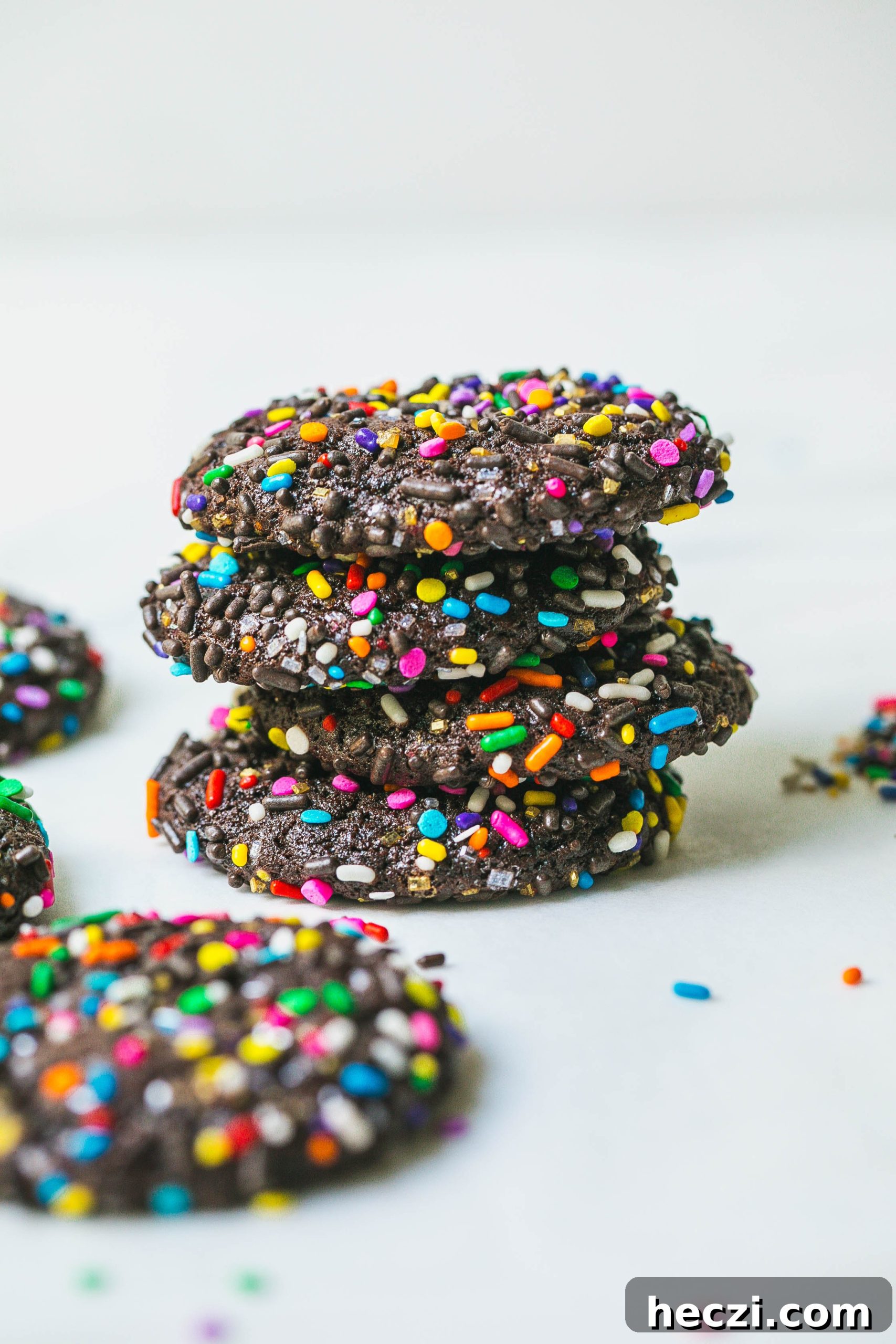 Chocolate Crinkle Cookies with Rainbow Sprinkles: Soft & Fudgy 11 img 34352 9 scaled