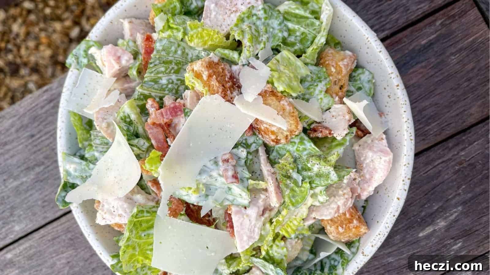 Leftover Turkey Caesar Salad