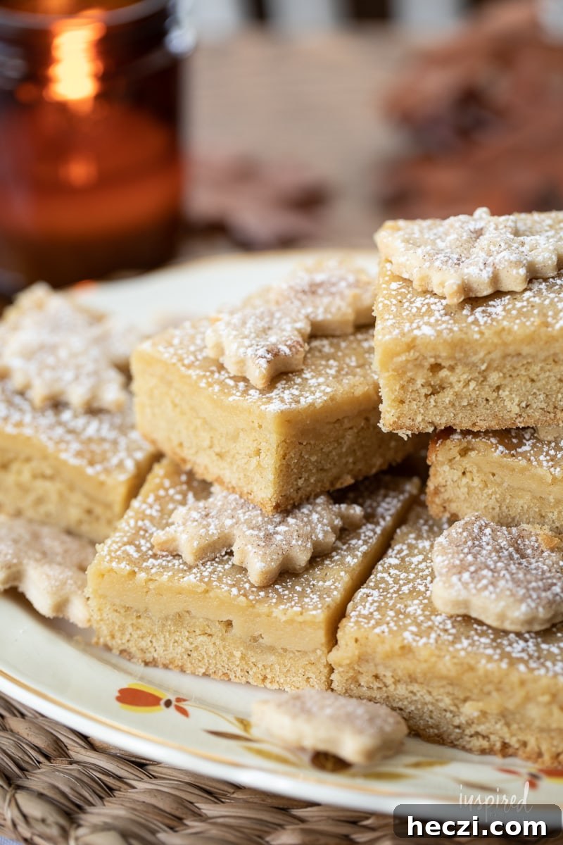 rich maple butter bars on a platter.