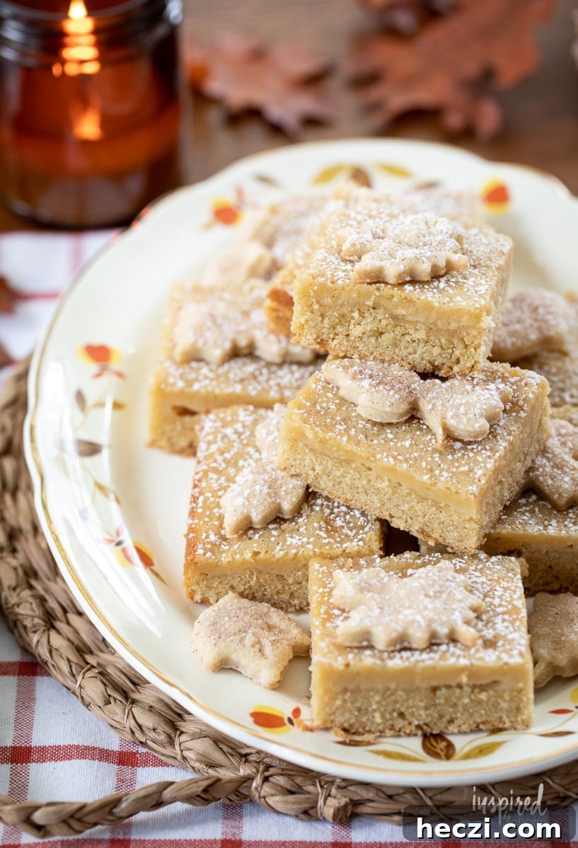 Rich Maple Butter Bars on a platter.