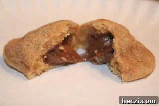 Chocolate Hazelnut Surprise Cookies ohsweetbasil.com