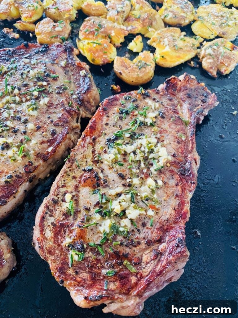 Holiday Recipes for Your Blackstone Griddle: Festive Griddle Meals 20 Blackstone Steak and Smashed Potatoes