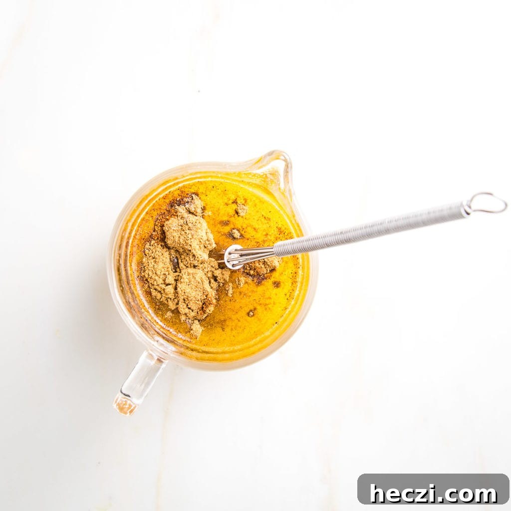 Small jar with dressing ingredients