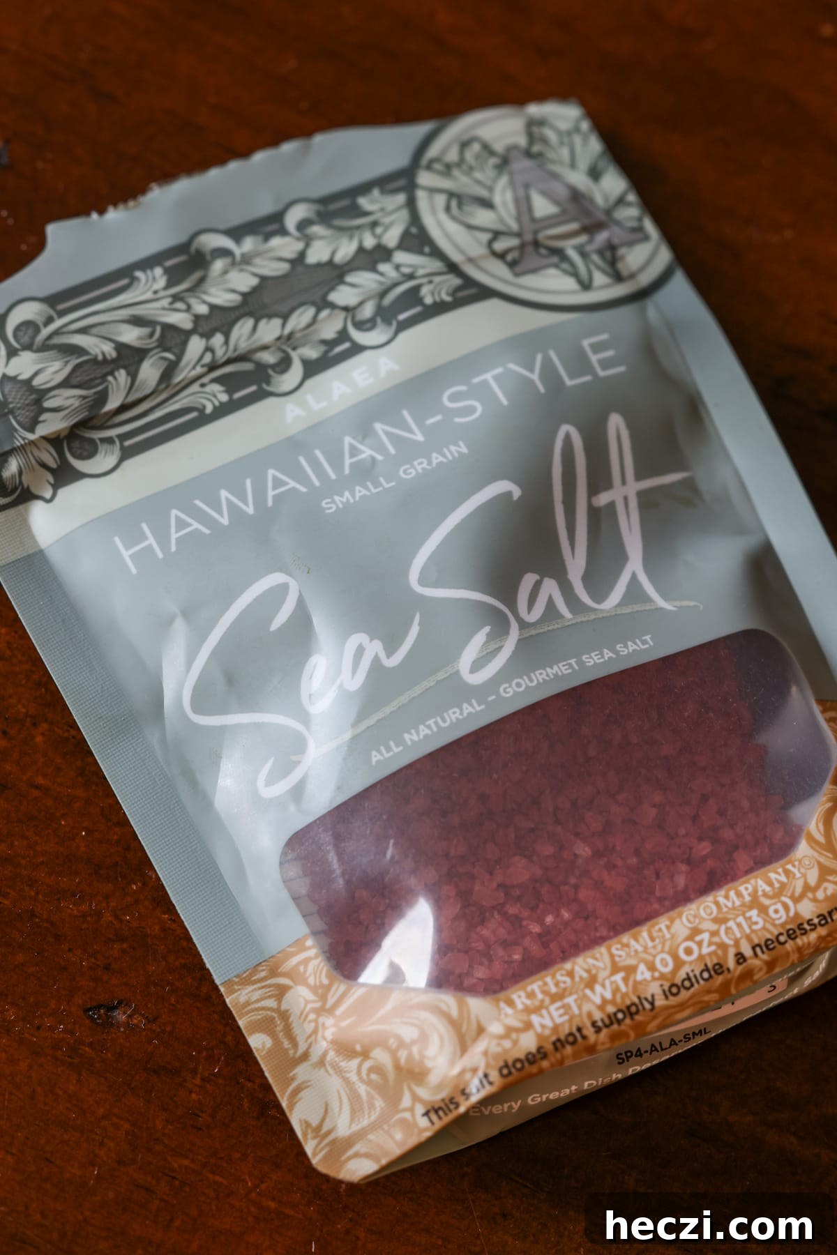 Pink Hawaiian Sea Salt in a bag
