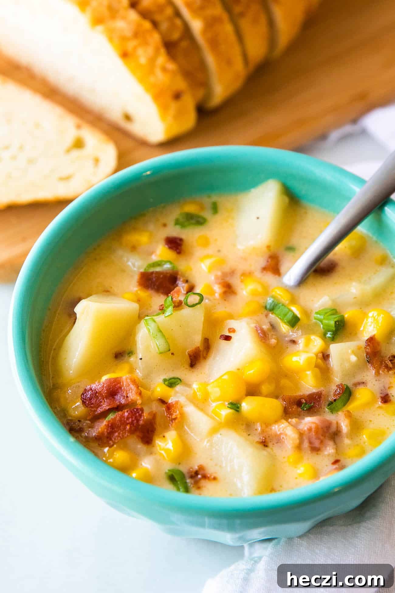 bowl of soup with chunks of potatoes