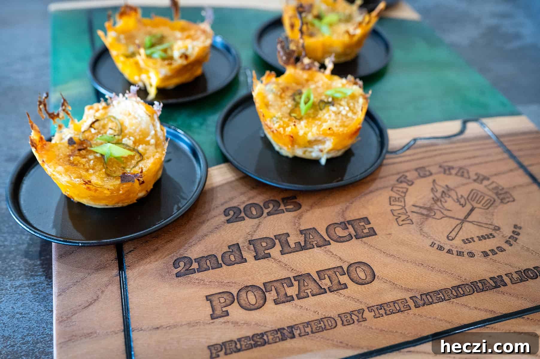 Jalapeño Popper Cream Cheese Potato Stacks Recipe 17 Potato stacks on 2nd place trophy.