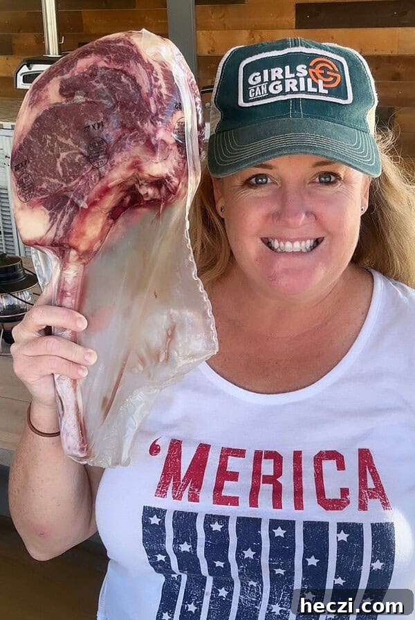 Jalapeño Popper Cream Cheese Potato Stacks Recipe 21 Christie Vanover holding a raw steak.