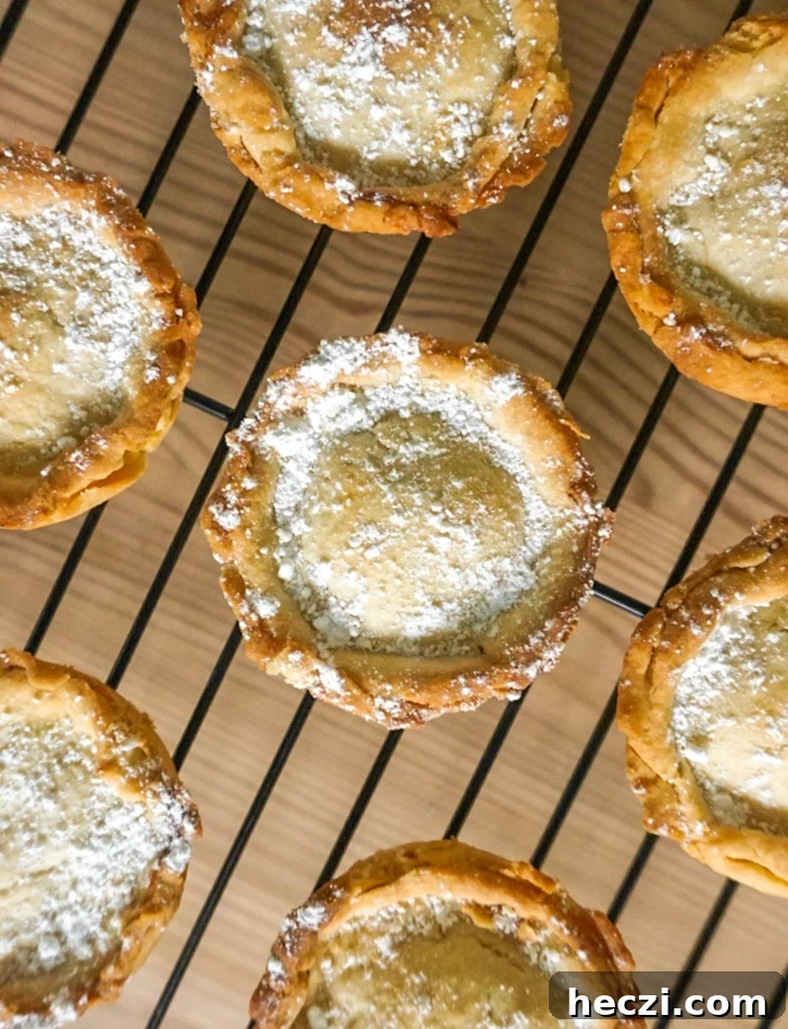 Cremelinser Mini Custard Pies Recipe – Norwegian Cream Tarts 3 Mini custard pies on a cooling rack