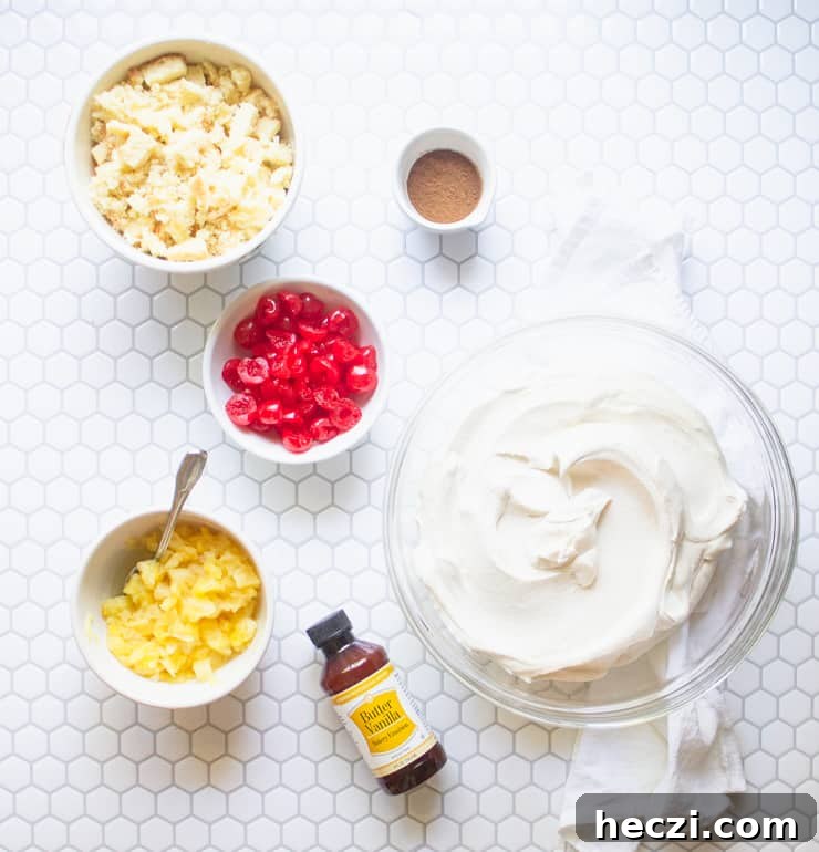 Pineapple Upside-Down Cake Ice Cream (No-Churn Recipe) 3 ingredients for pineapple upside down cake ice cream in bowls