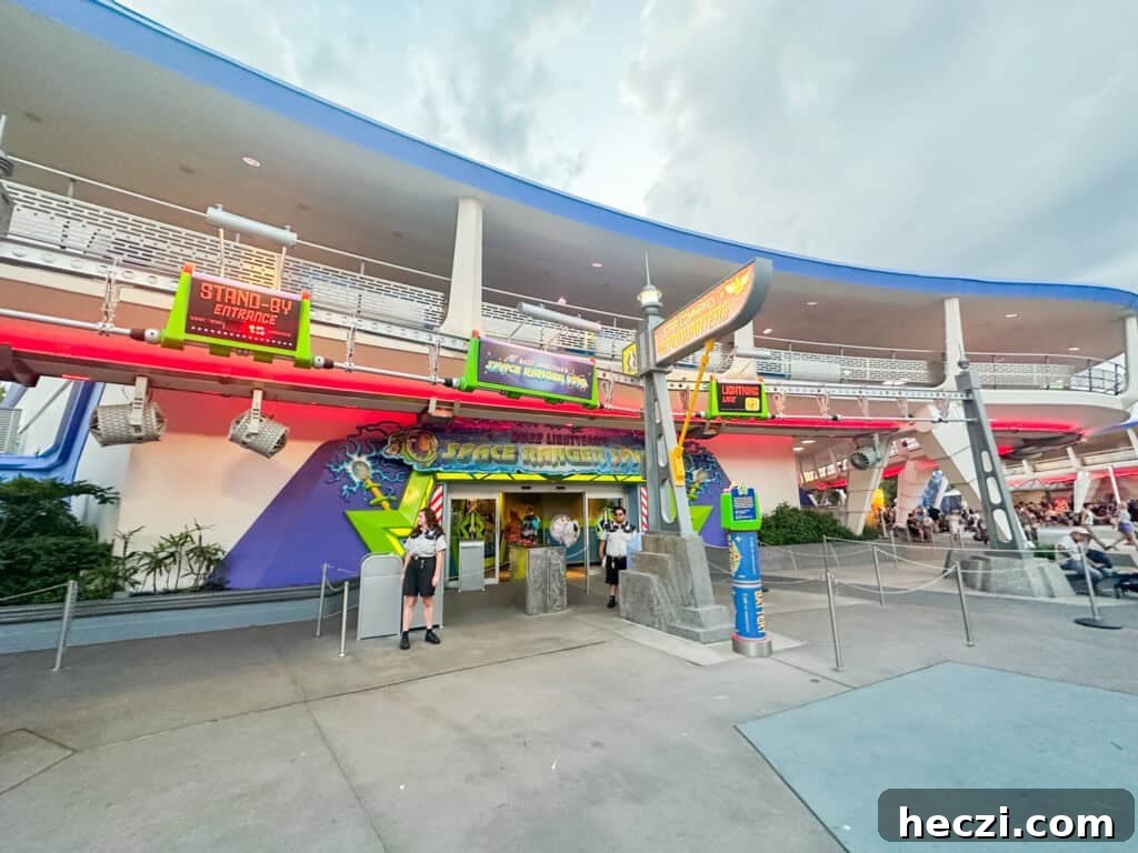 Entrance to Buzz Lightyear's Space Ranger Spin.