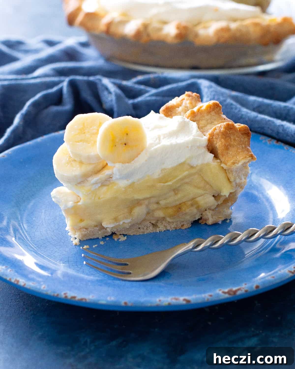 slice of banana cream pie