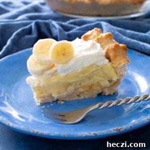 slice of banana cream pie