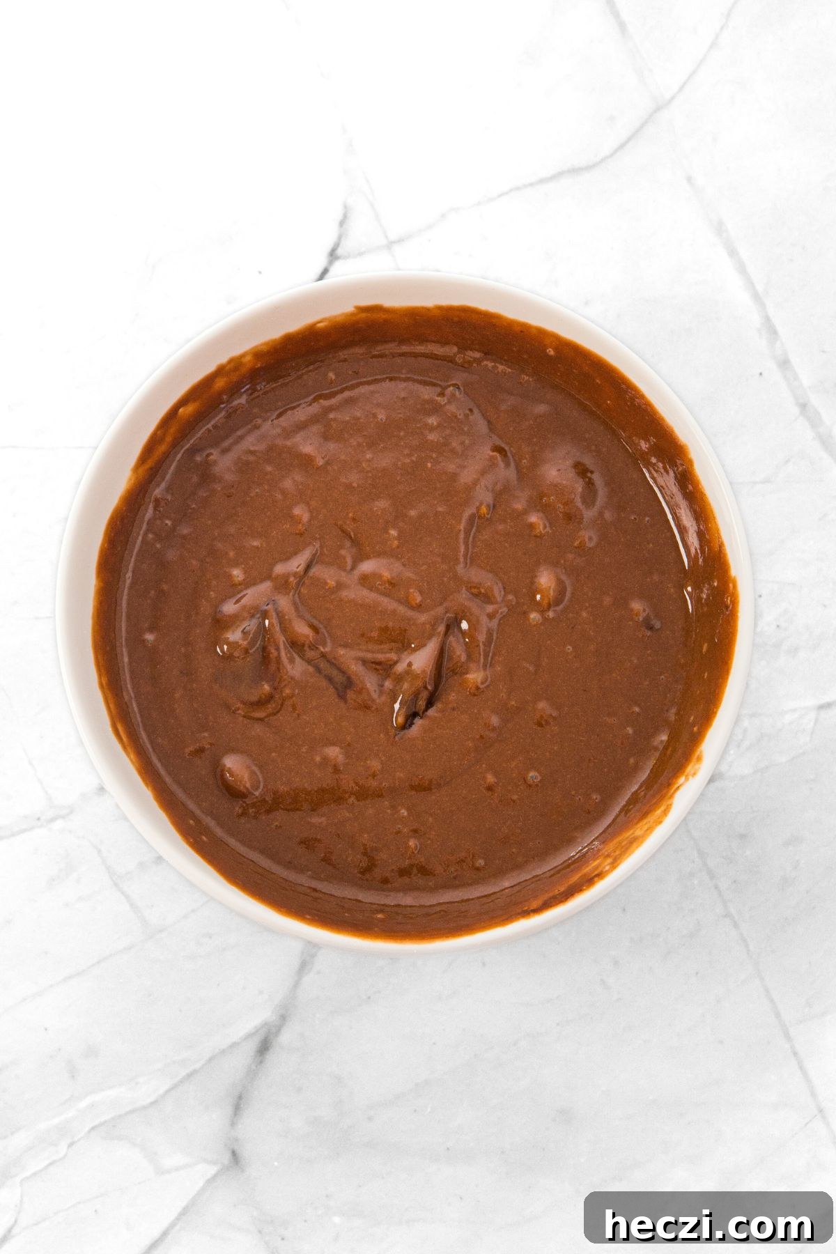 A bowl of chocolate mixture