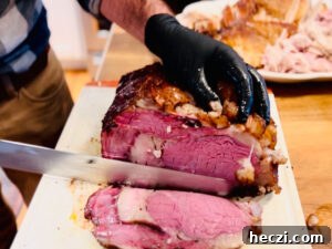 smoked sous vide prime rib slicing 1