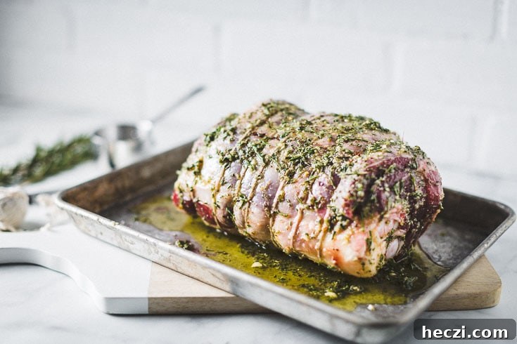 leg of lamb with herb crust