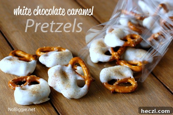White Chocolate Caramel Pretzels Recipe — Sweet & Salty Treat 2 white chocolate pretzels | NoBiggie.net