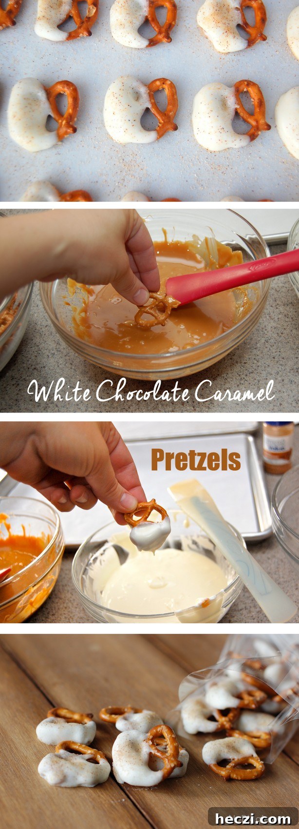 White Chocolate Caramel Pretzels Recipe — Sweet & Salty Treat 6 how to make caramel white chocolate pretzels | NoBiggie.net