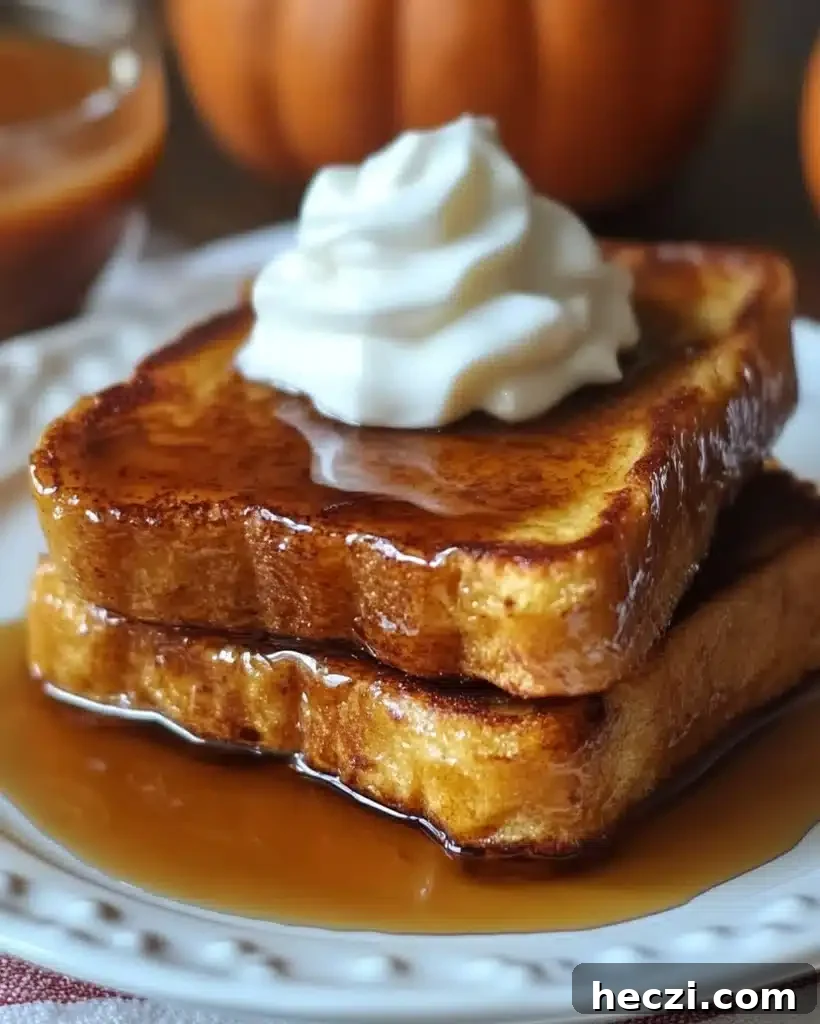Pumpkin Pie French Toast with Homemade Pumpkin Syrup