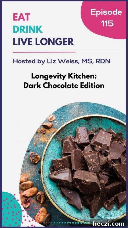Longevity Kitchen: Dark Chocolate Secrets with Liz Weiss, RDN (Podcast Ep. 115) 4 Dark chocolate clusters