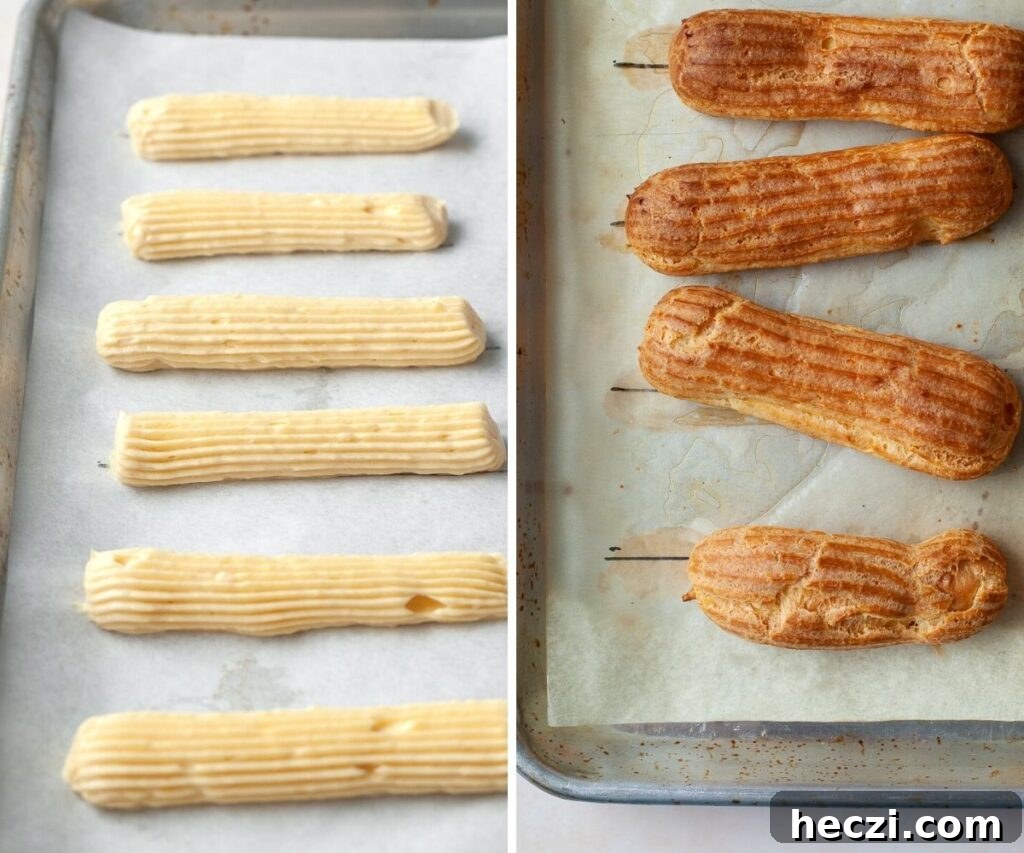 baked gluten free eclairs