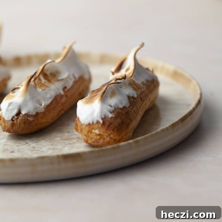 Gluten Free Éclairs filled with Lemon Mousse