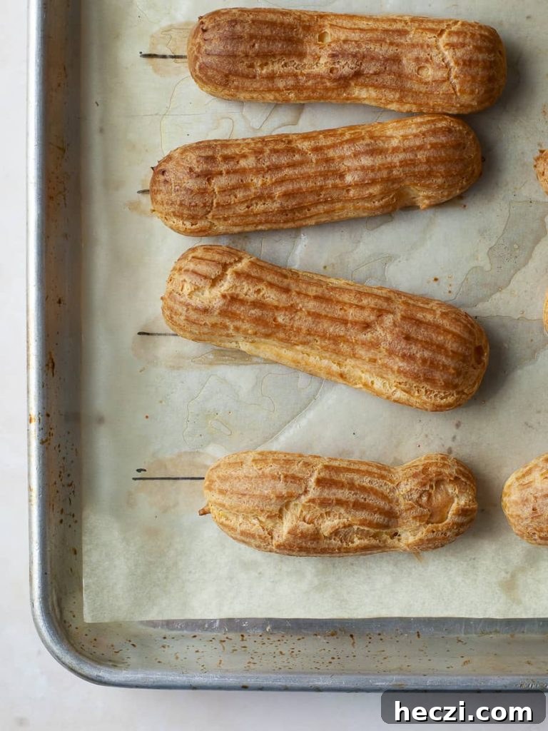 a tray of fresh baked Gluten Free Lemon Meringue Éclairs